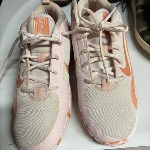 Nike Women's Soft Pink and Peach Sneakers